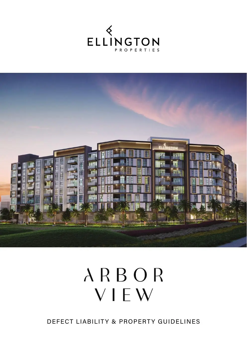 Cover of defect guidelines with building at dusk