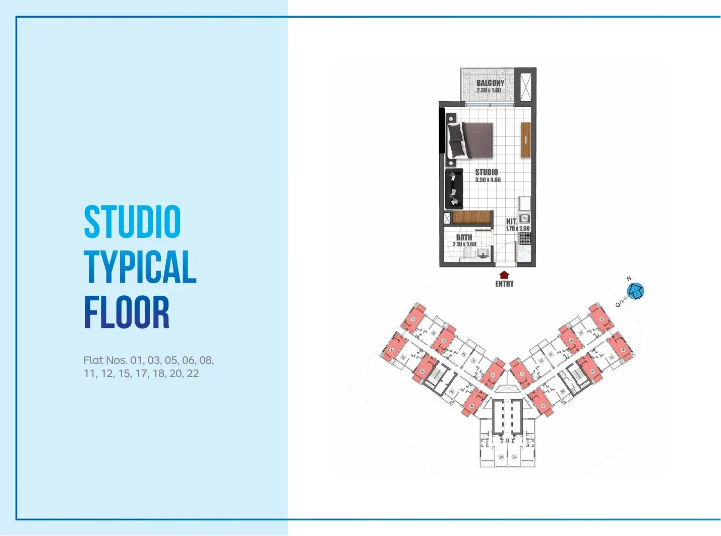 Studio typical floor plan