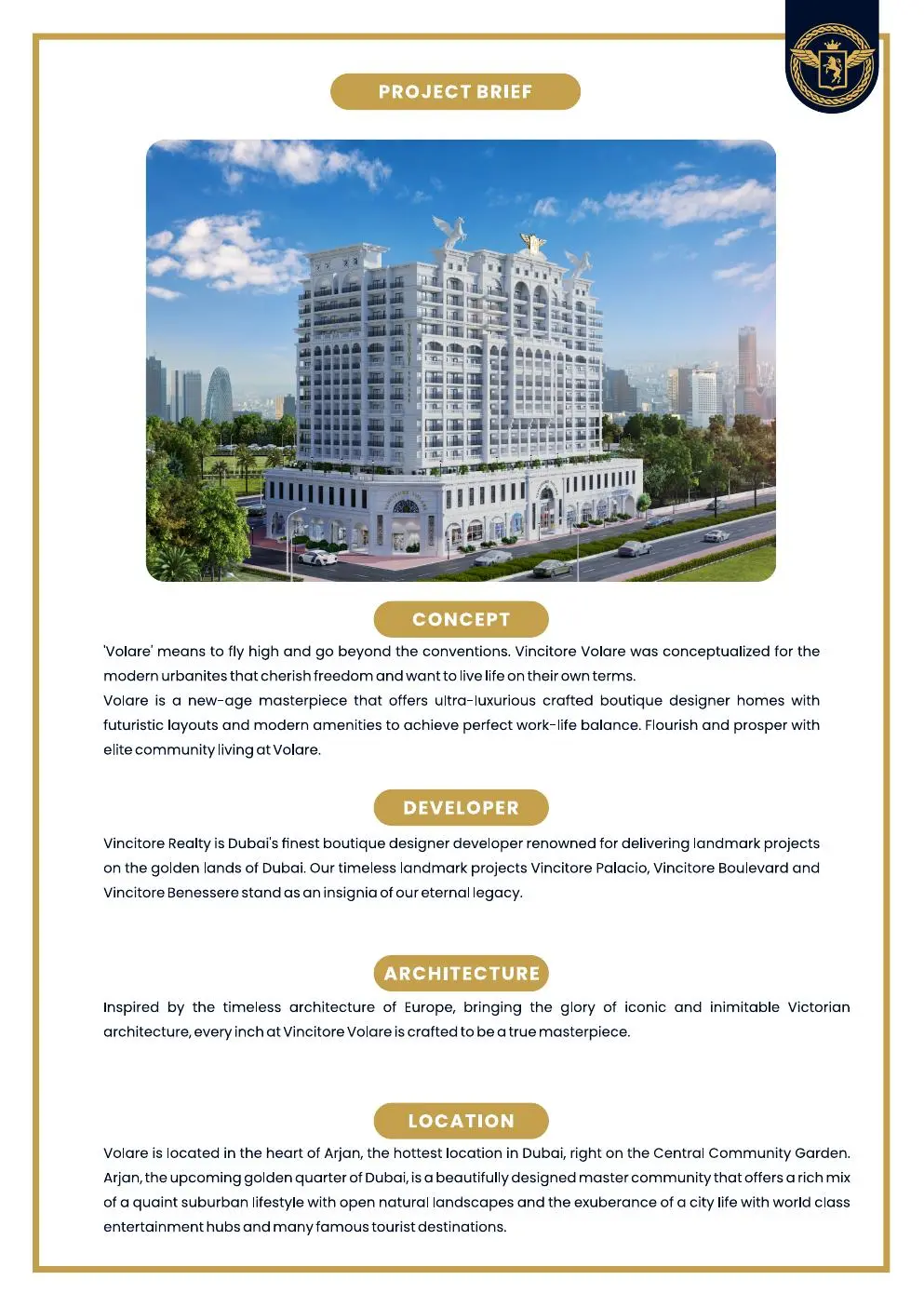 Tower render on project brief page