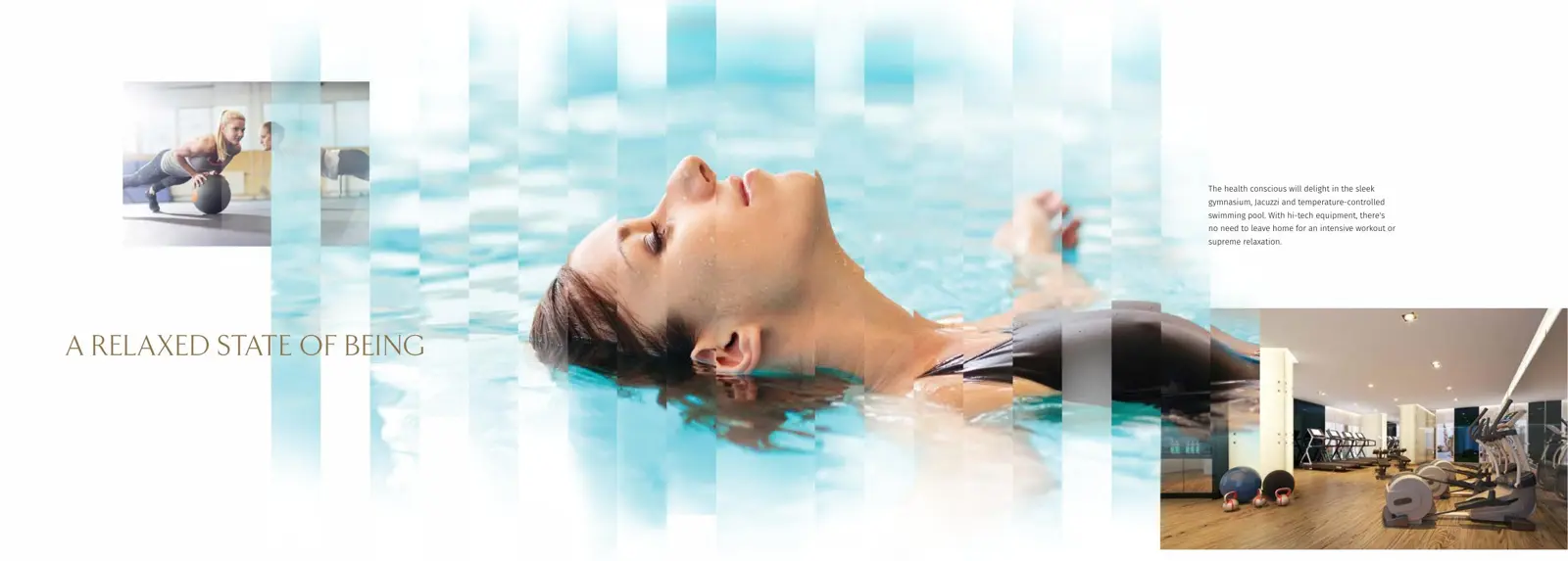 Swimming pool and gymnasium with hi-tech equipment