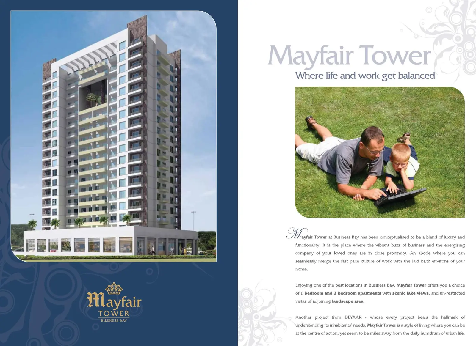 Daytime view of the tower with a retail podium