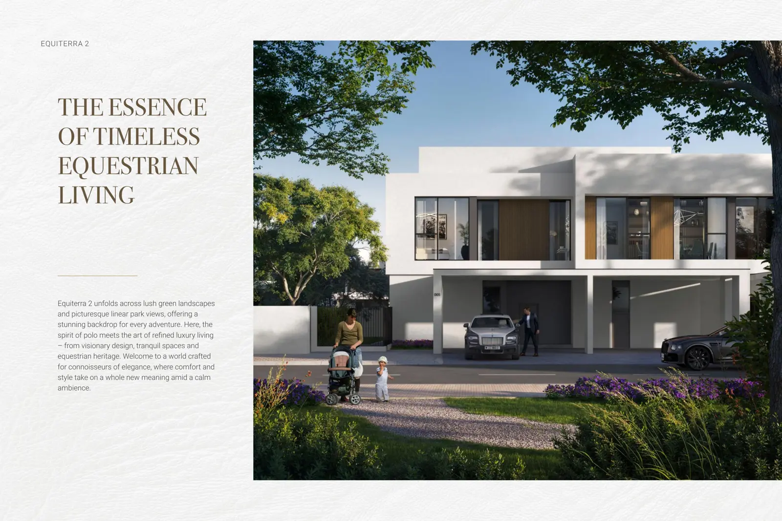White townhouse facade with timber panels in daylight