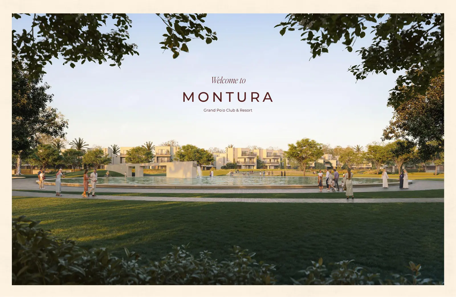 Montura villas around a landscaped water feature