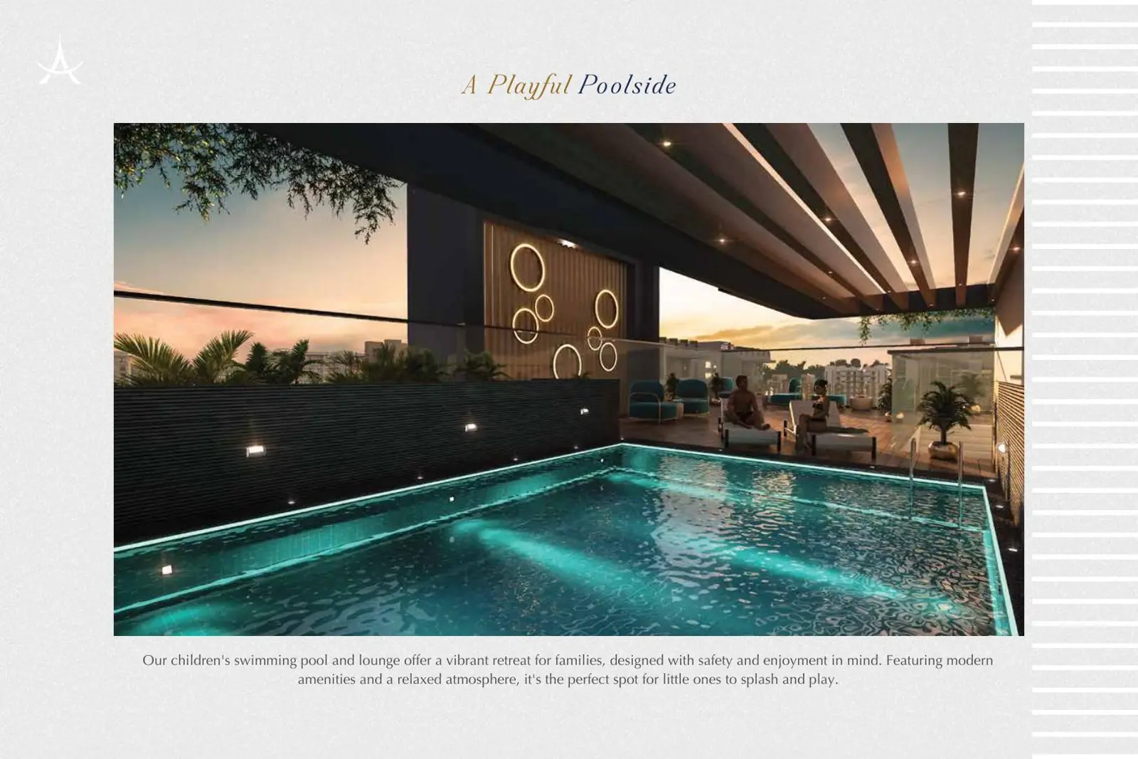 Children's pool and lounge on the rooftop