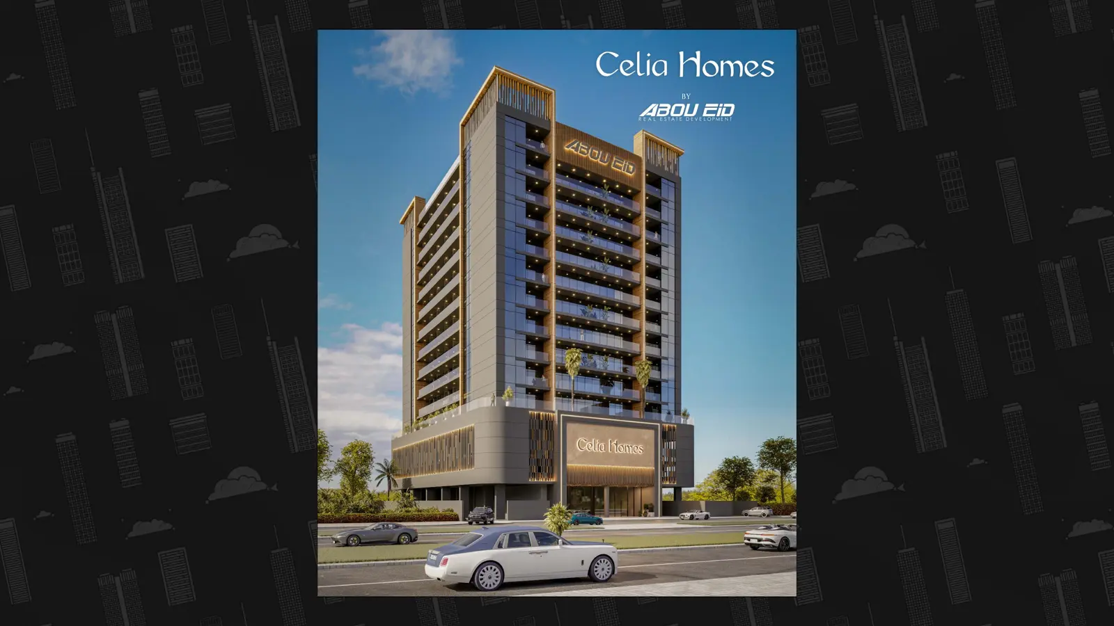 Celia Homes tower seen from the street