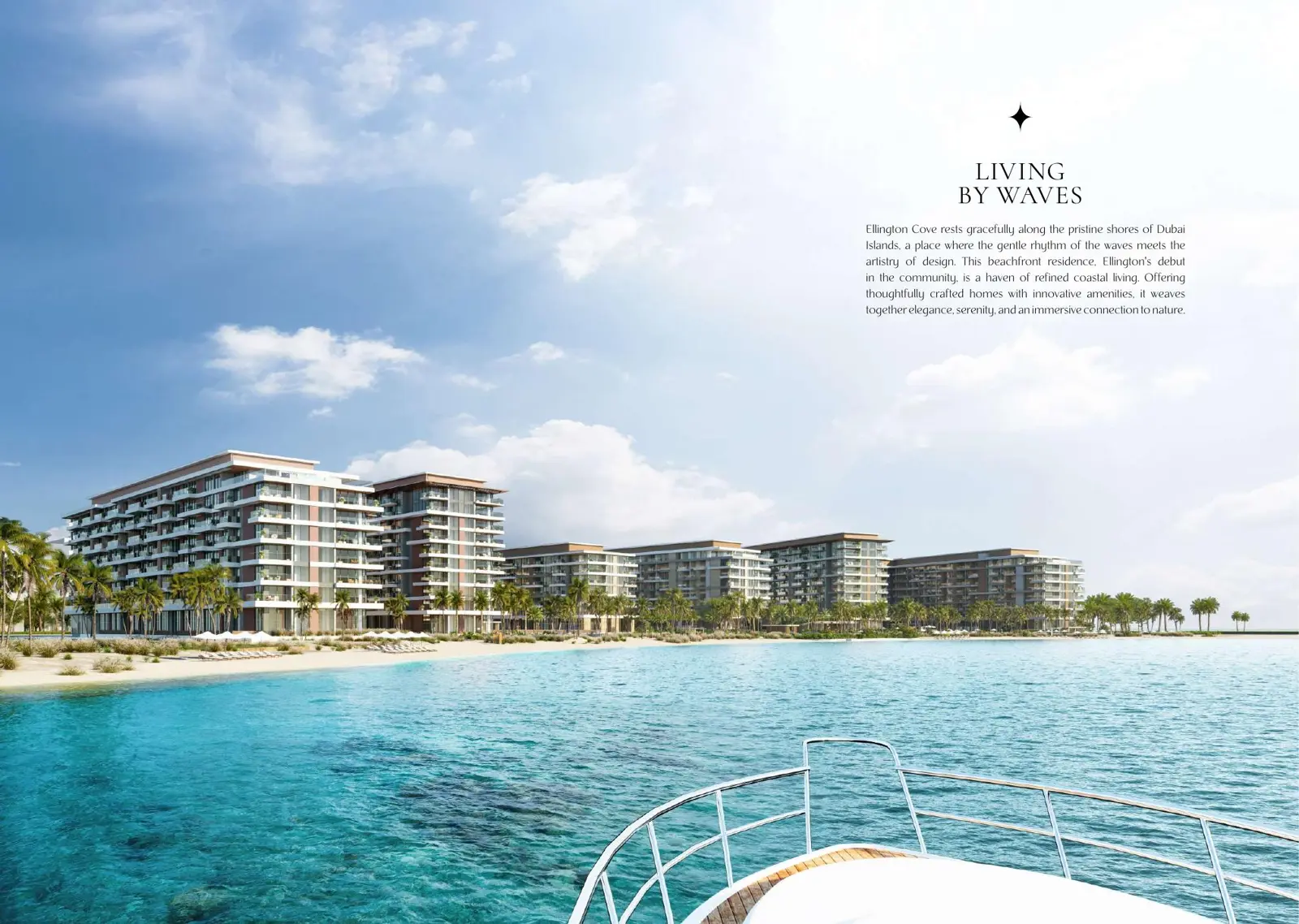 Waterfront view of the buildings from the sea