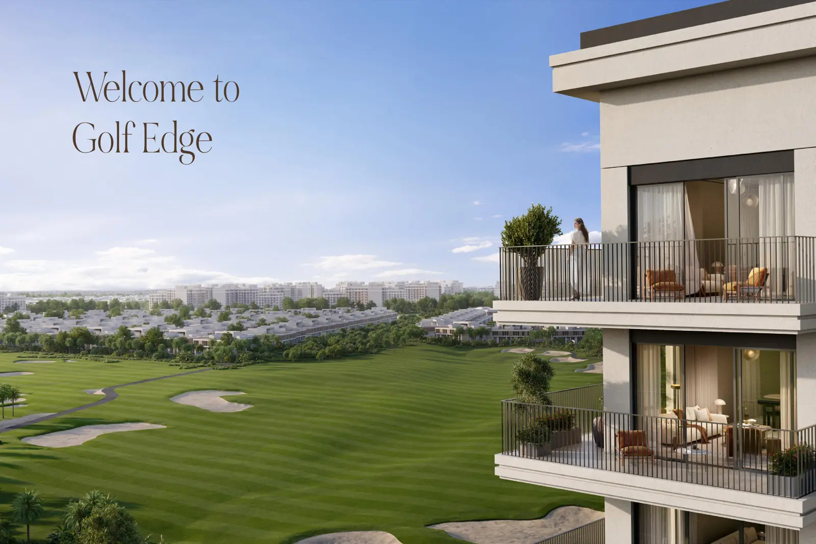 Balcony view over the golf course