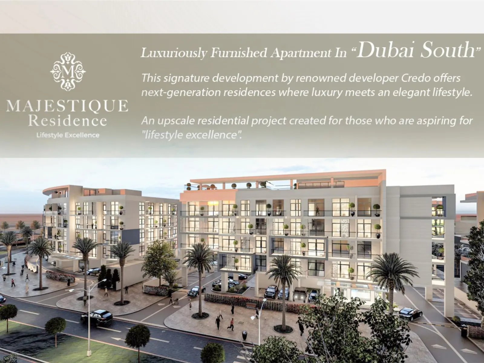 Street view of the Majestique Residence buildings