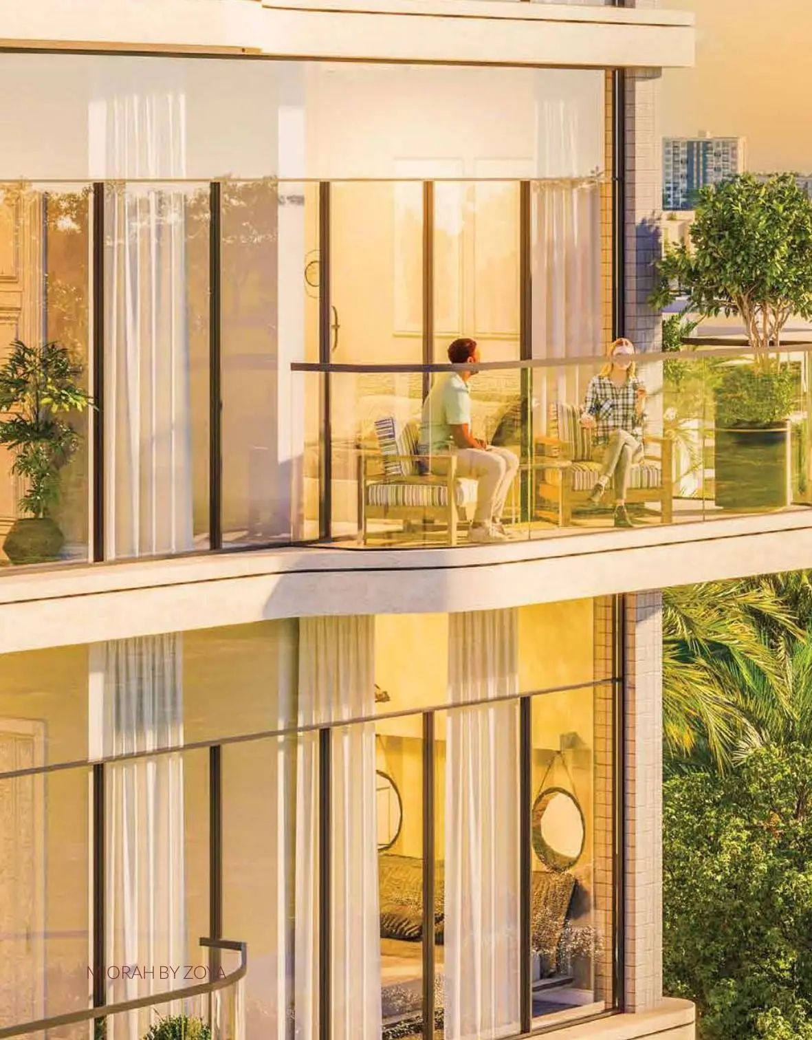 Balcony with residents, project details page
