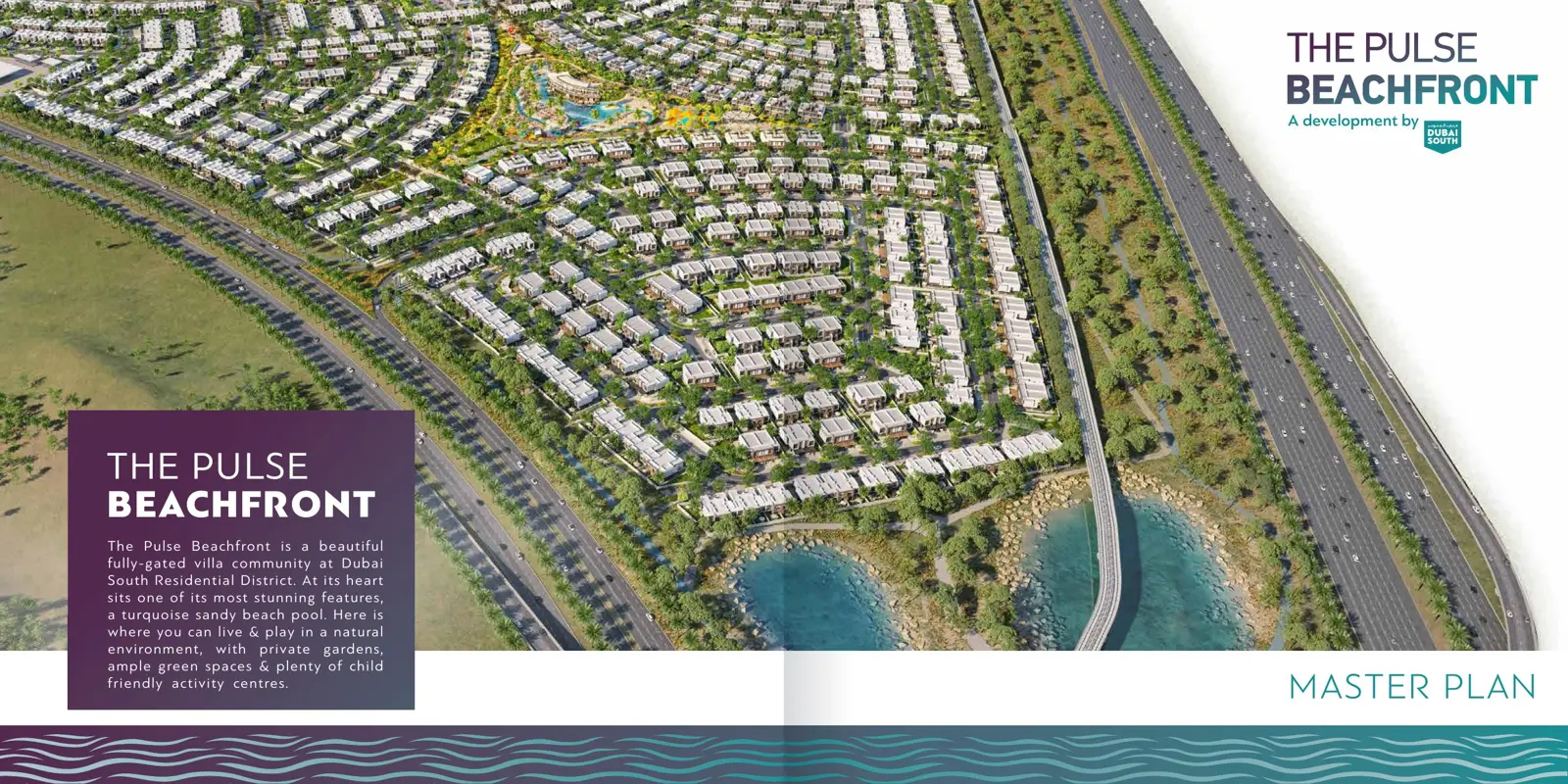 Aerial master plan view of the villa community