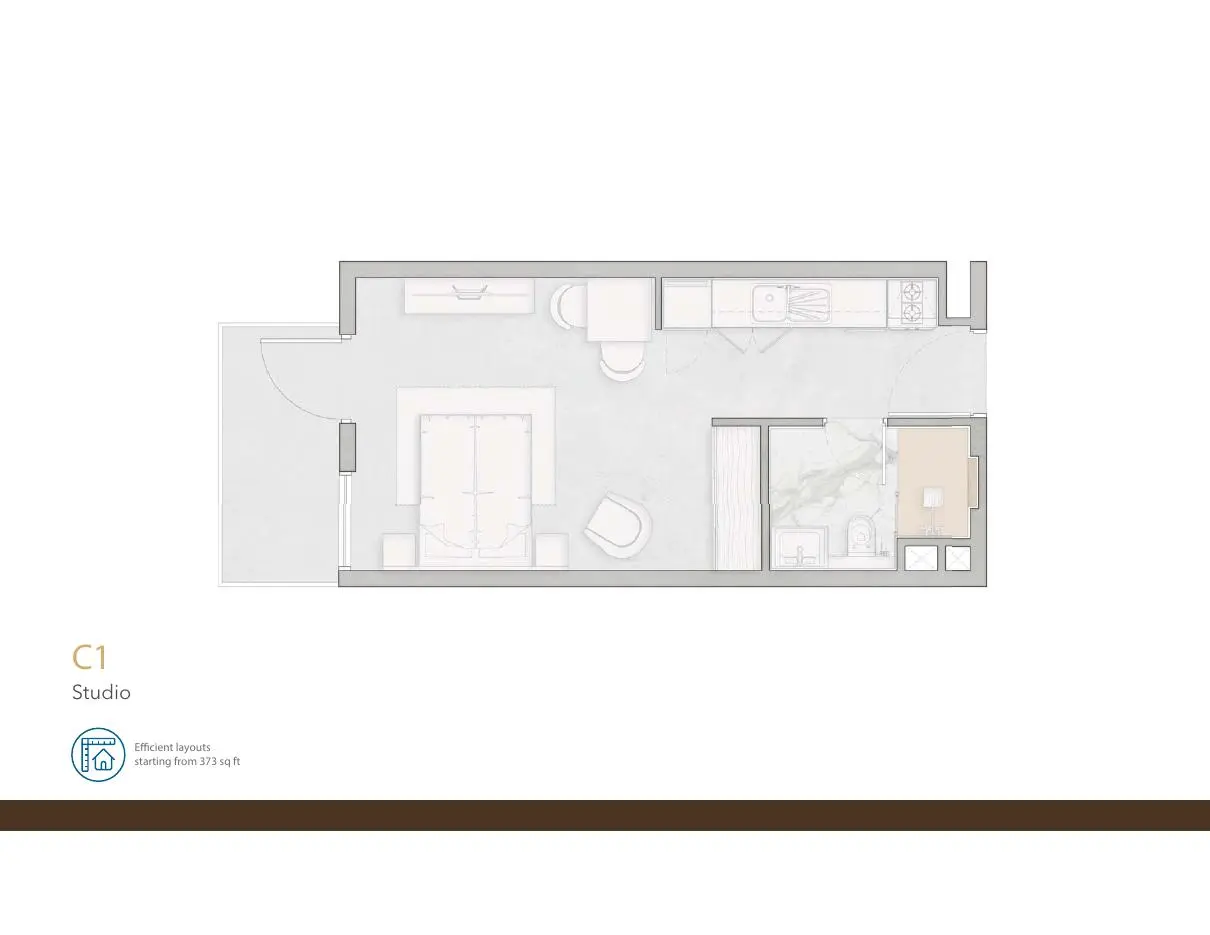 Studio unit plan C1