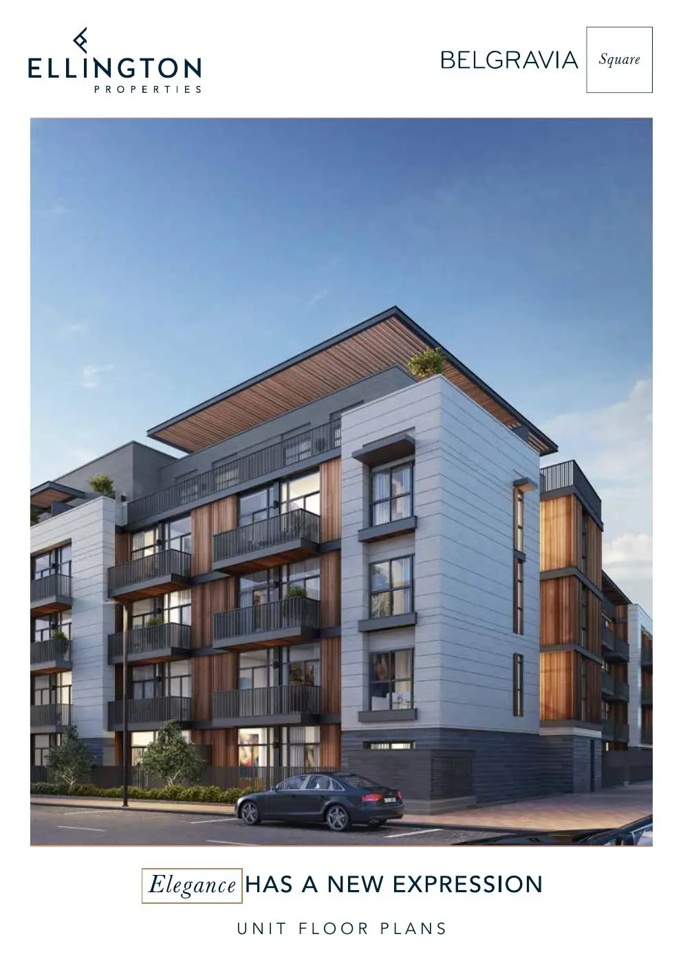 Brochure cover with facade of the building