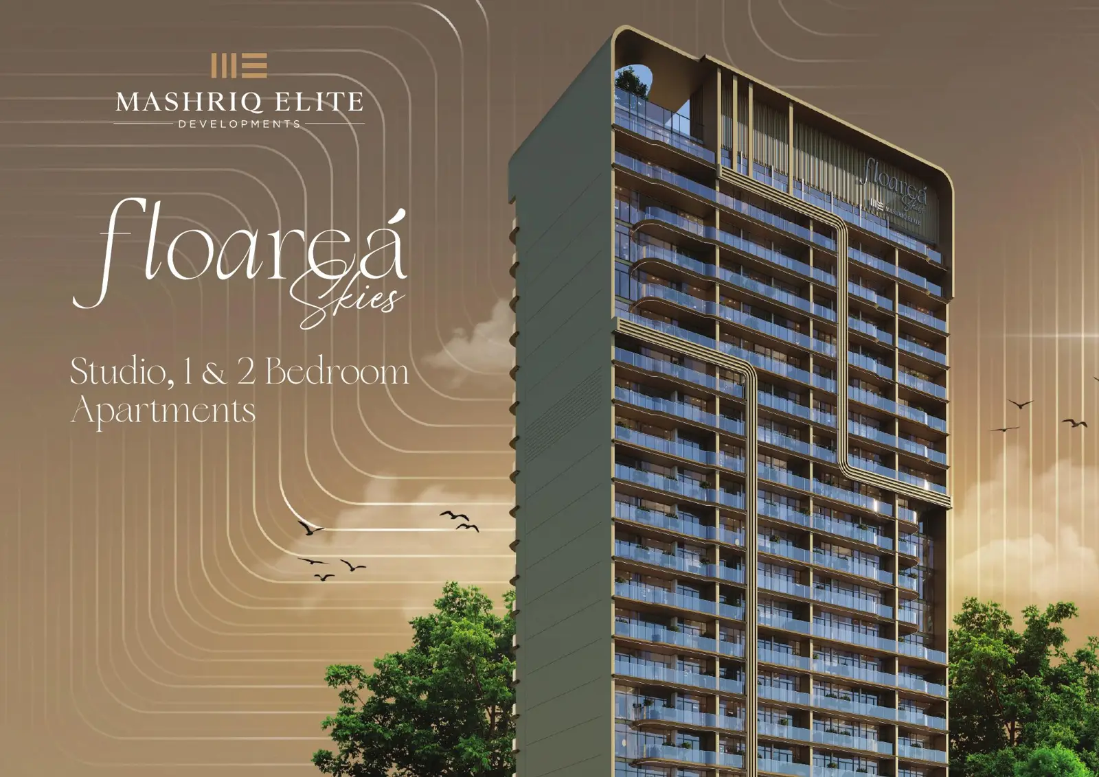Tower with studio, 1 and 2 bedroom title