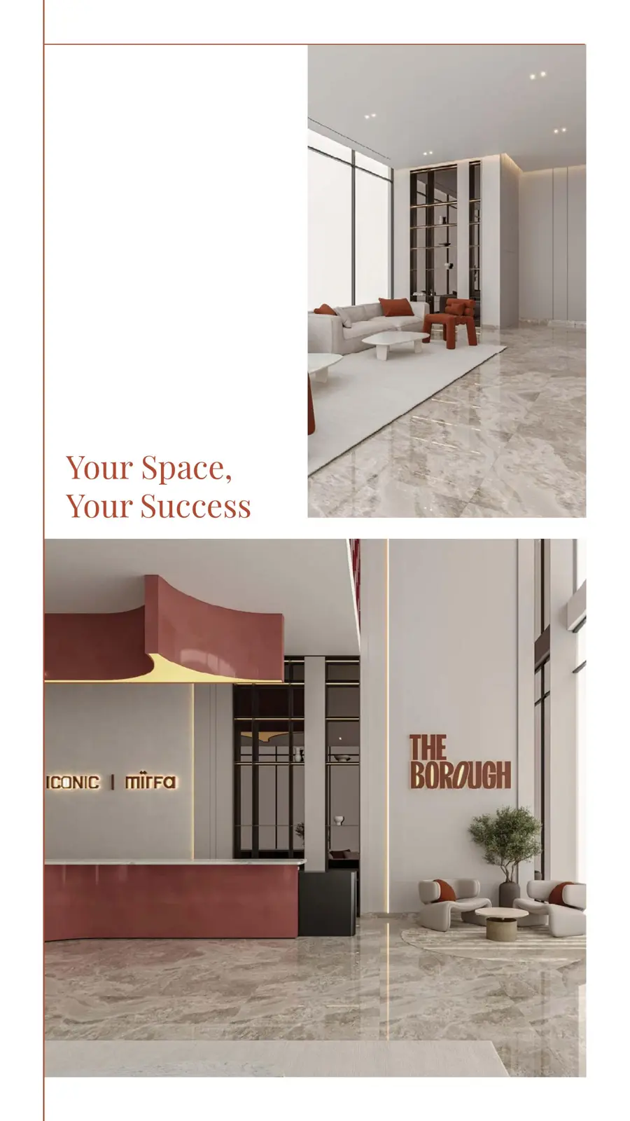 Lobby lounge and reception desk