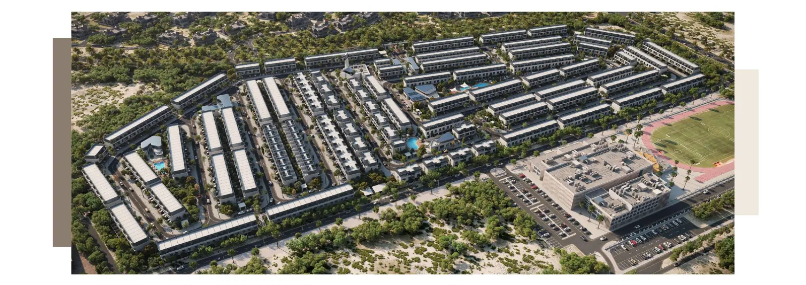 Aerial view of the whole community