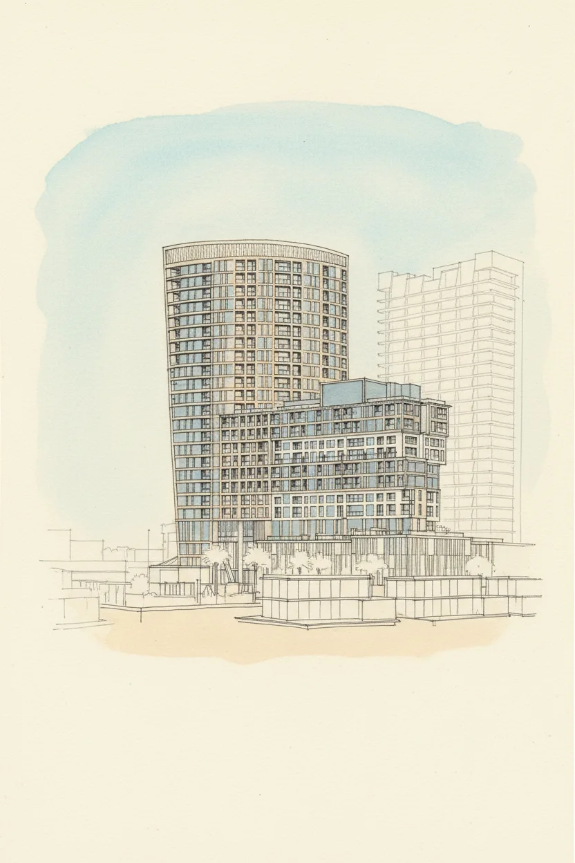 Drawing of 15 Northside Tower 1