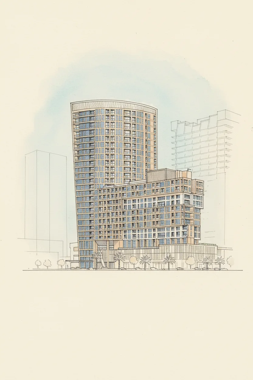 Drawing of 15 Northside Tower 2