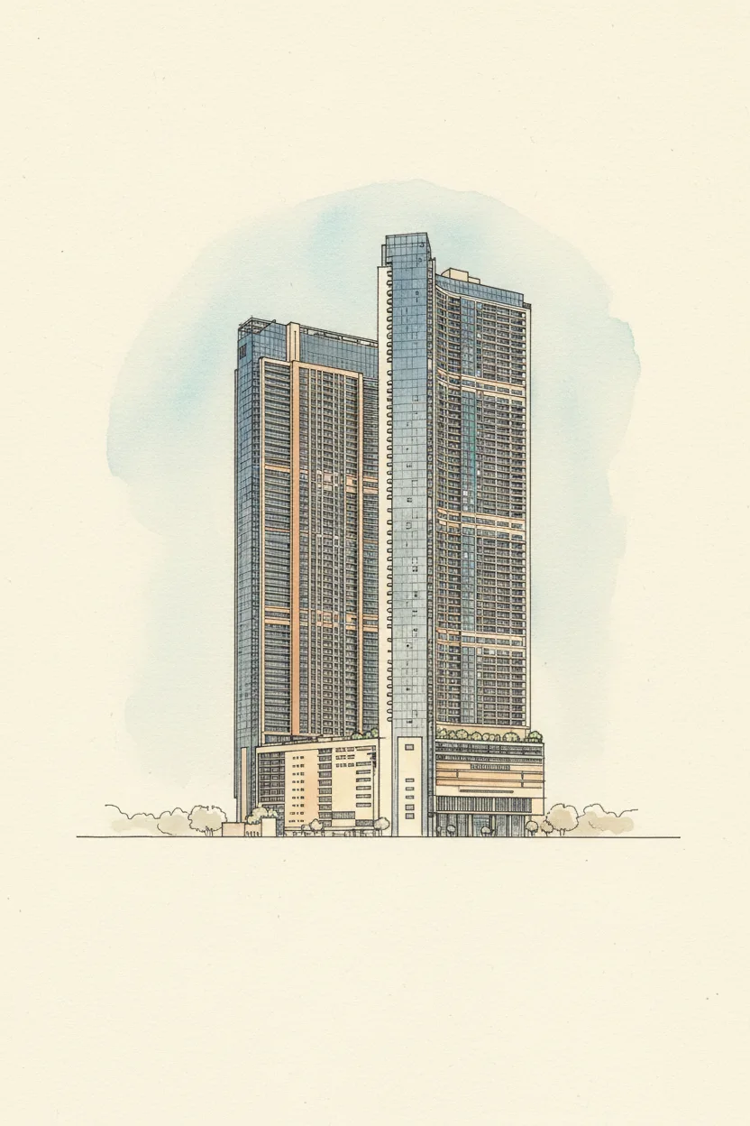Drawing of Aykon City Tower A