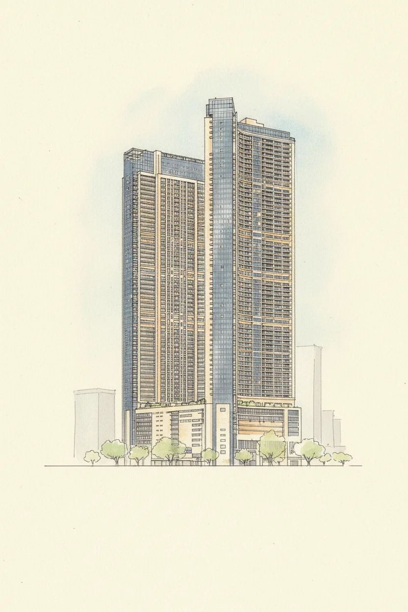 Drawing of Aykon City Tower C