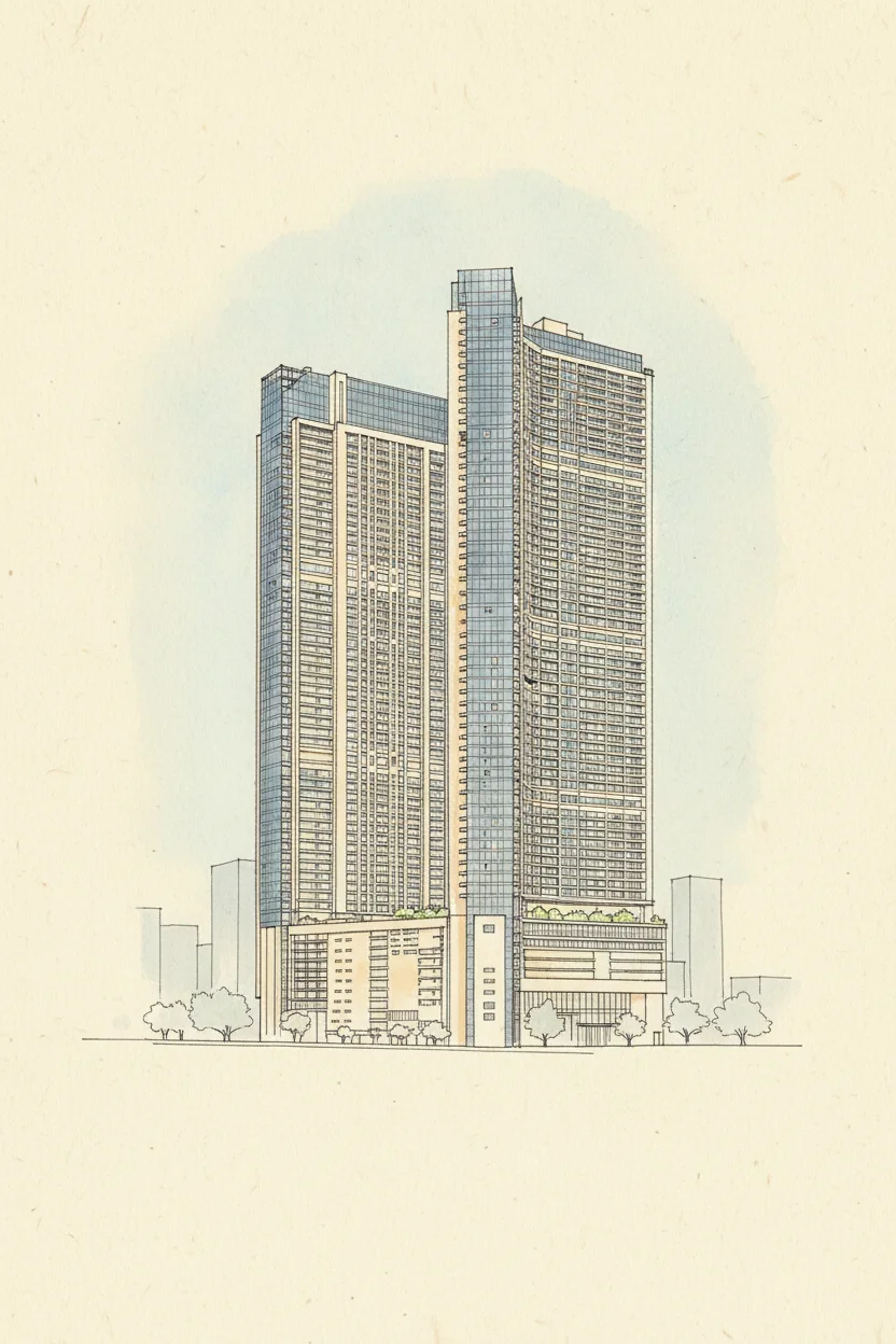Drawing of Aykon City Tower D