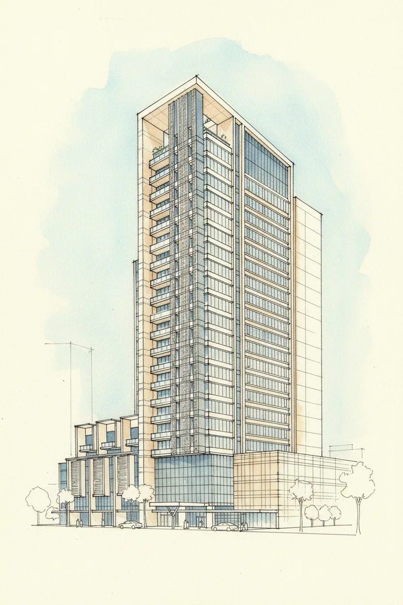 Drawing of Burj Pacific