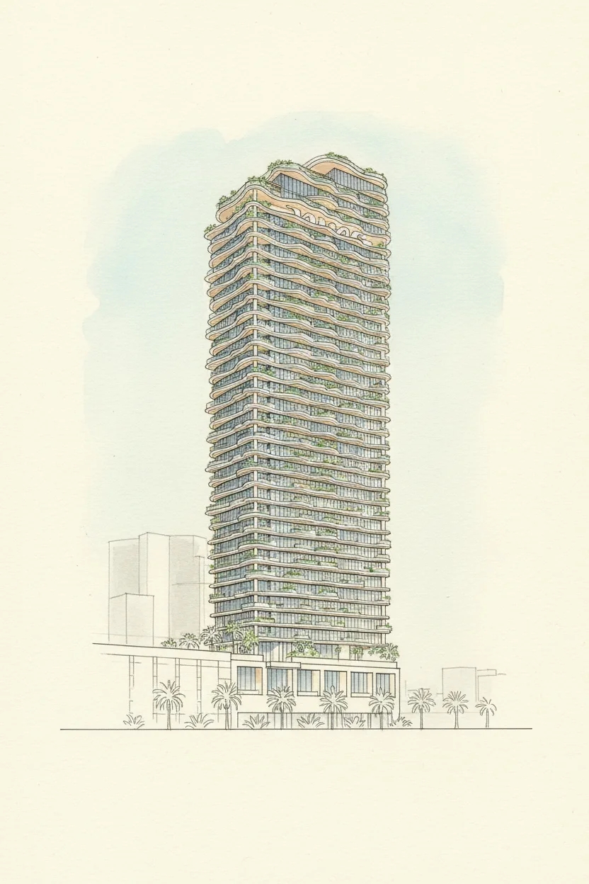 Drawing of Chic Tower