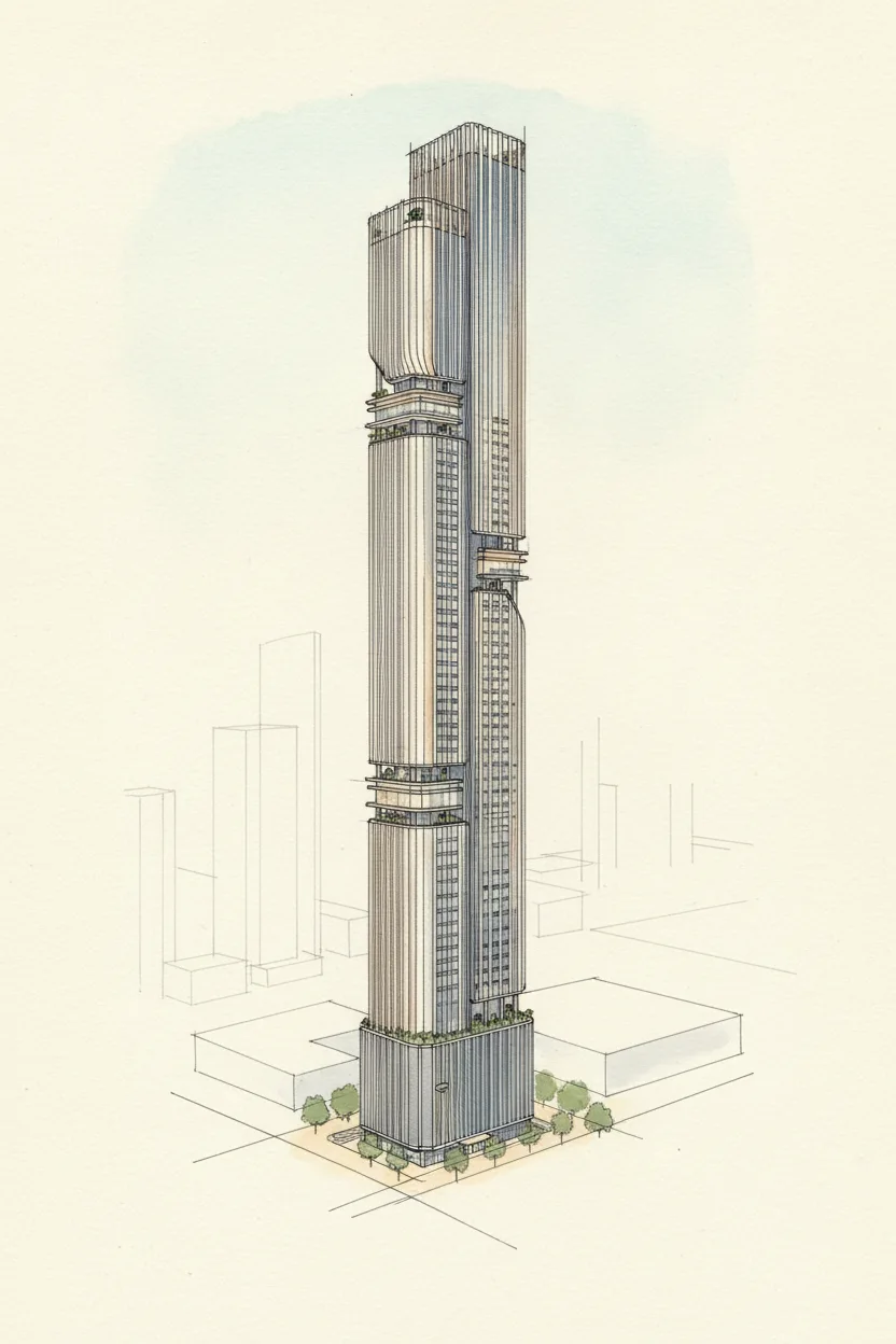 Drawing of DWTN Residences