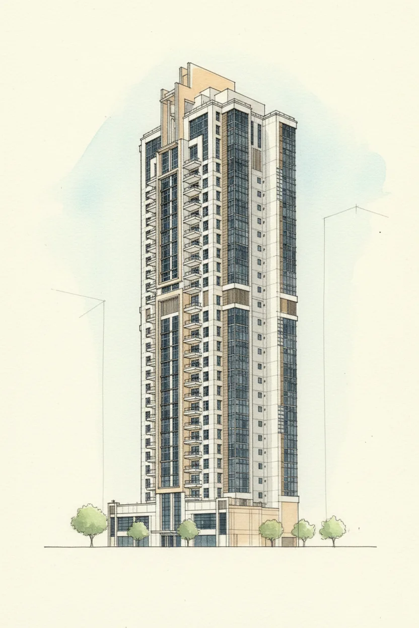 Drawing of Executive Tower E