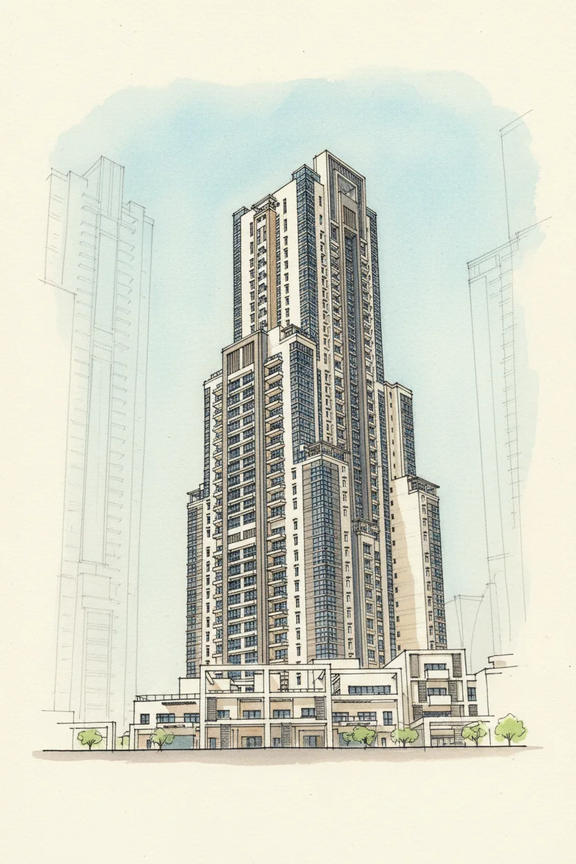 Drawing of Executive Tower J