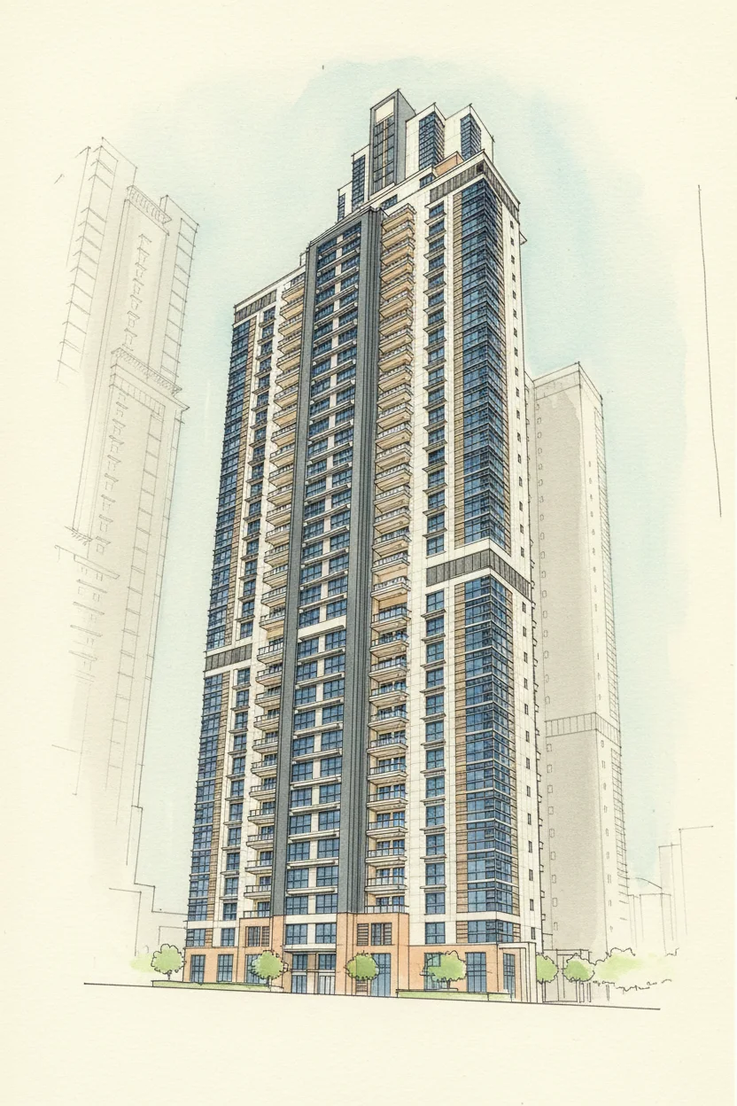 Drawing of Executive Tower K