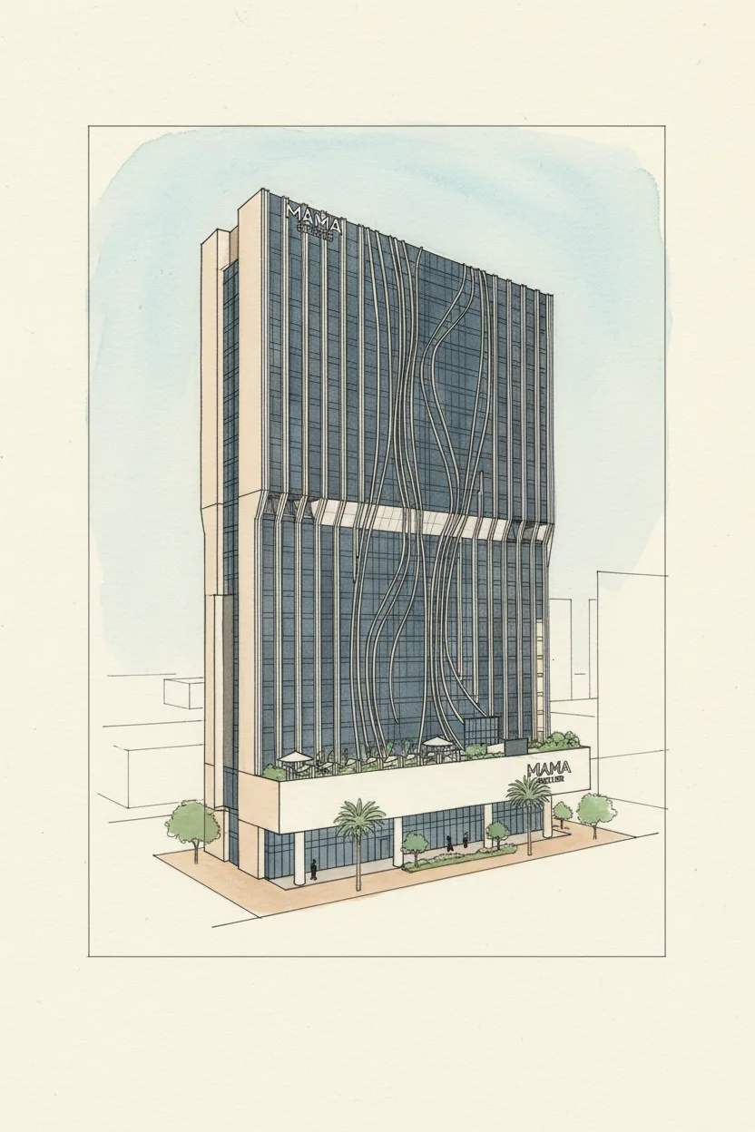 Drawing of Mama Shelter Residences