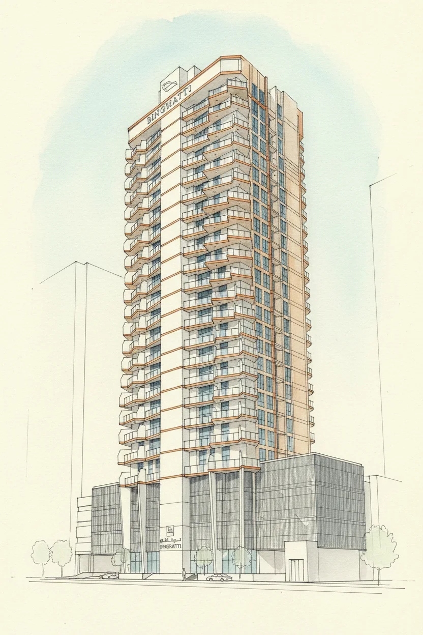 Drawing of Millennium Binghatti Residences