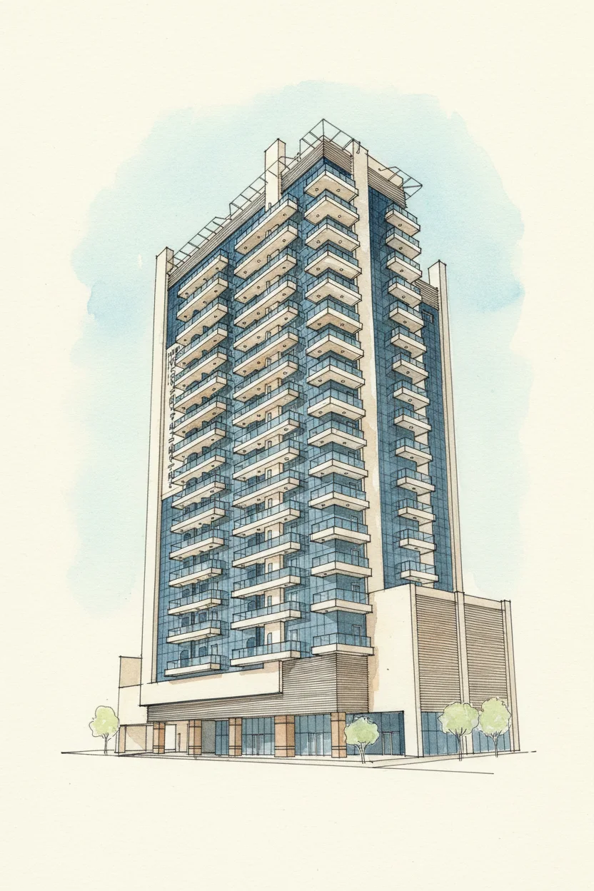 Drawing of Safeer Tower 2