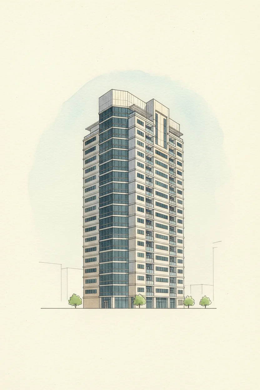 Drawing of Al Yousuf Tower Podium