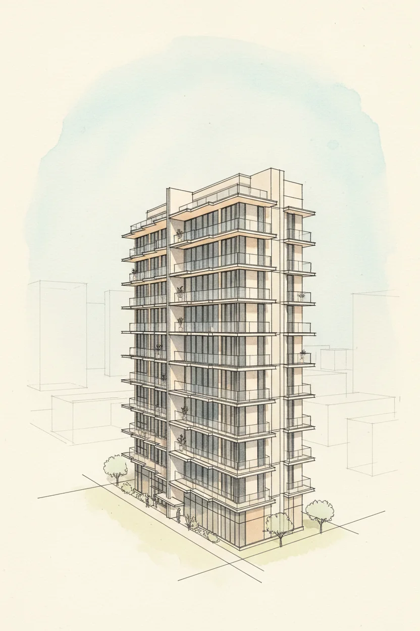 Drawing of Avant Garde Residences II