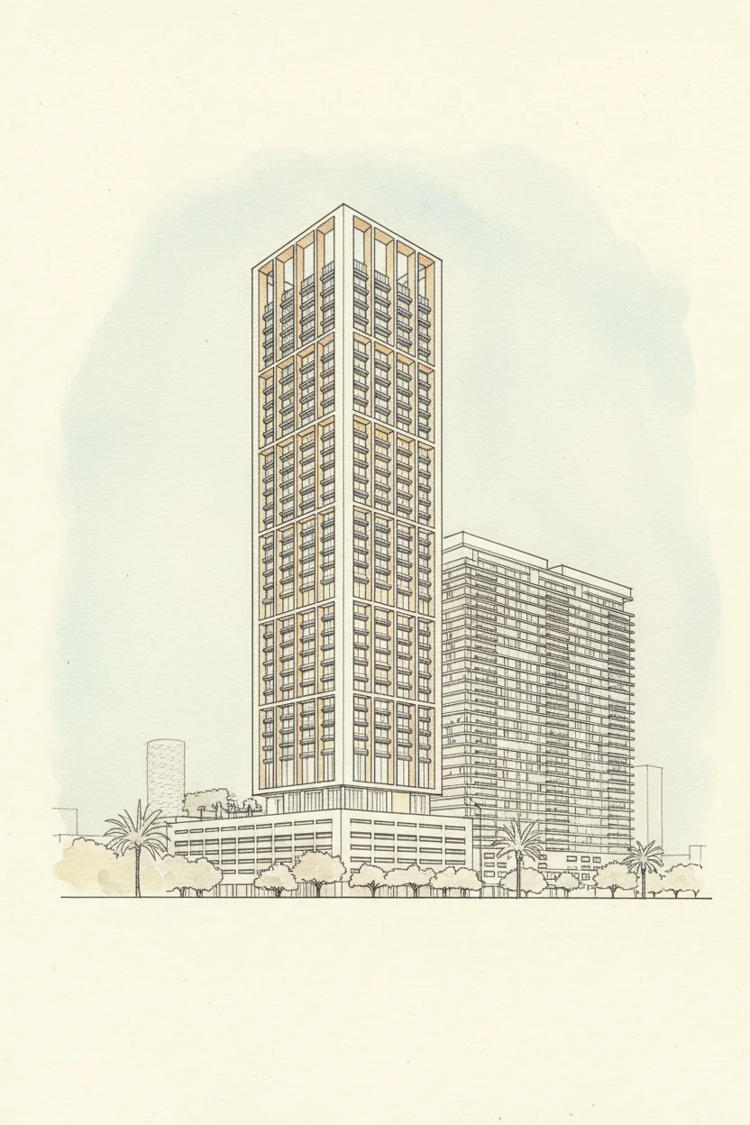 Drawing of Binghatti Apex