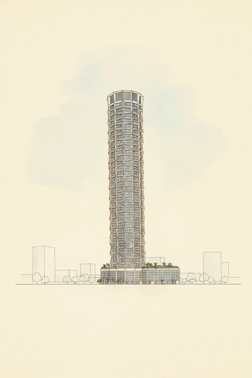 Drawing of Binghatti Circle