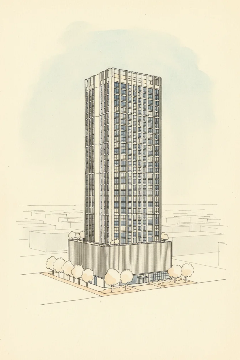 Drawing of Binghatti Etherea