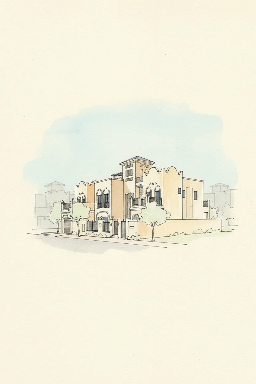 Drawing of Block P