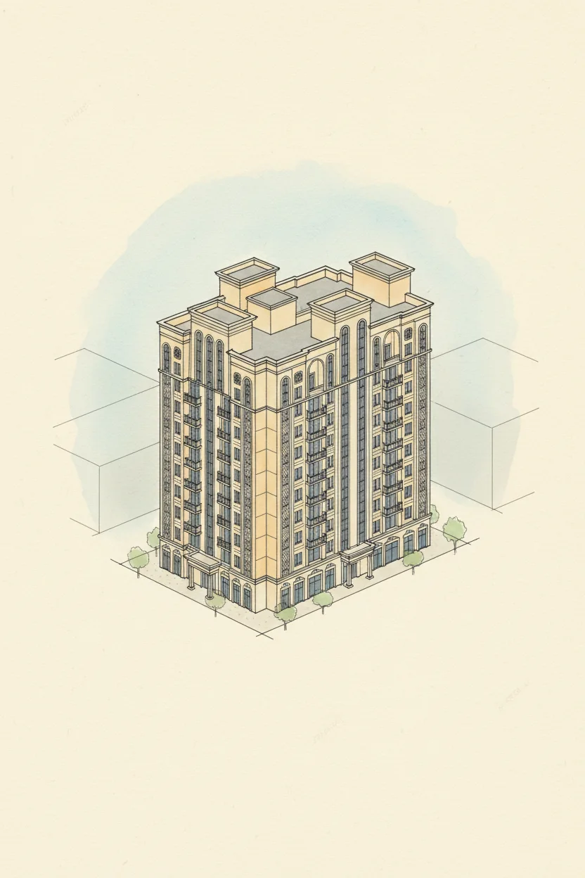 Drawing of Block V
