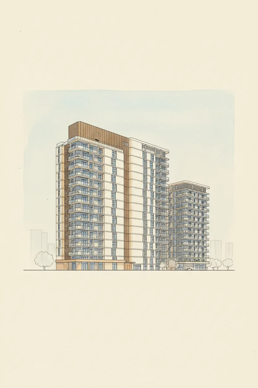 Drawing of Cello Residences Tower B
