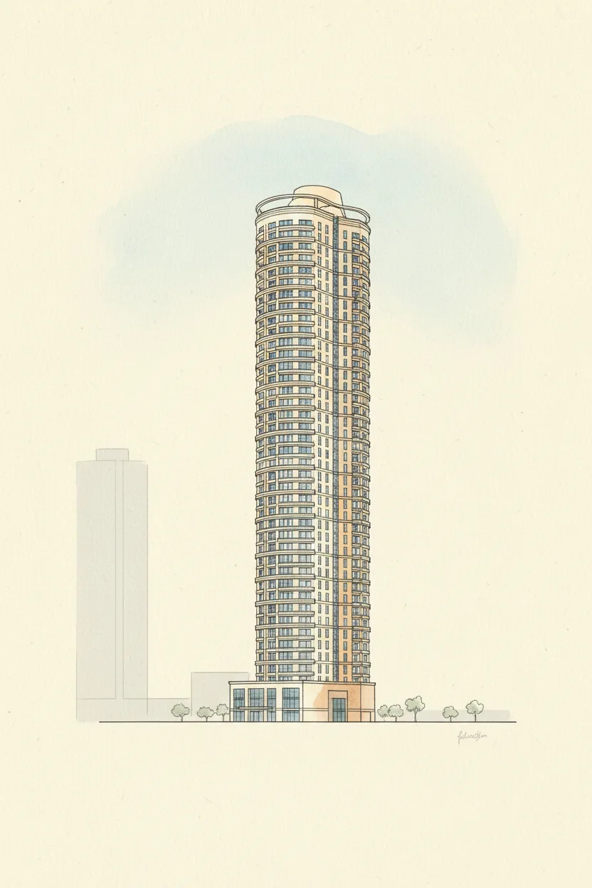 Drawing of Green Valley Tower