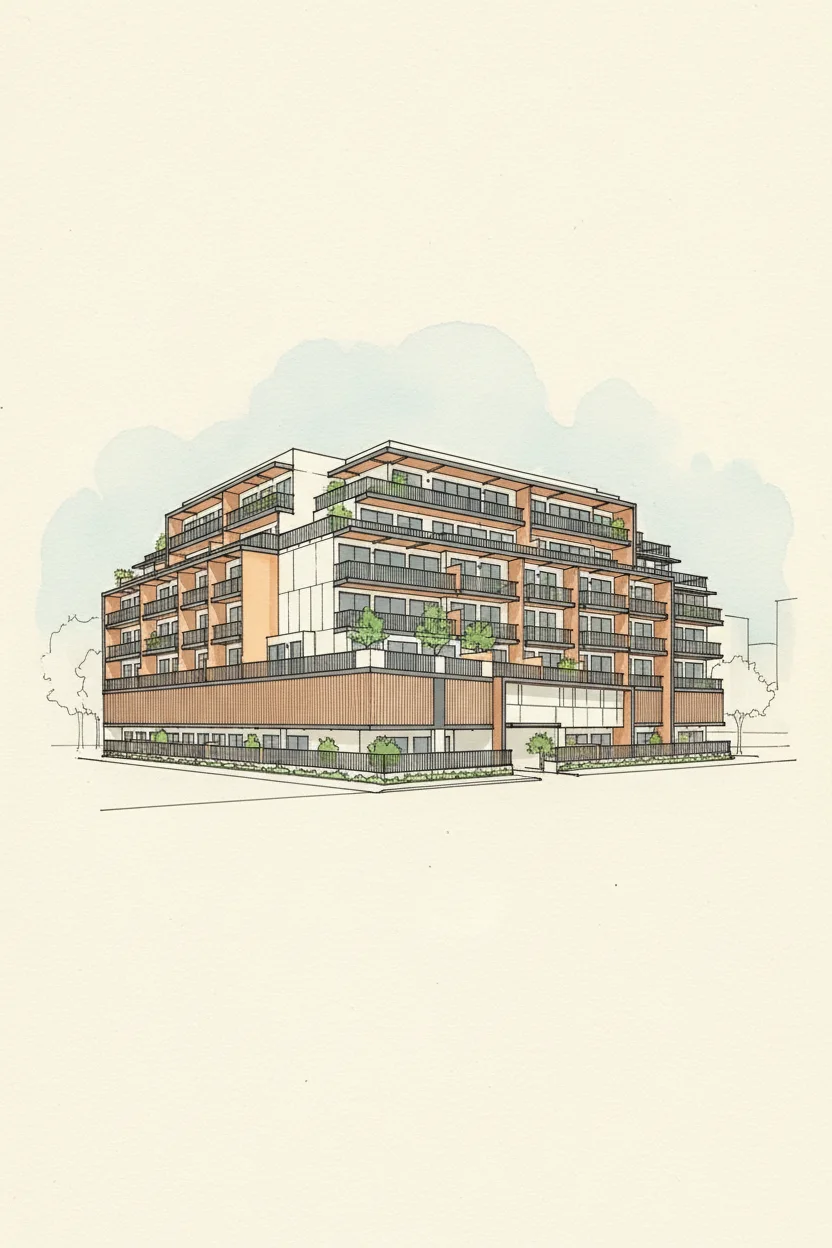 Drawing of Heilbronn Park Lane 2
