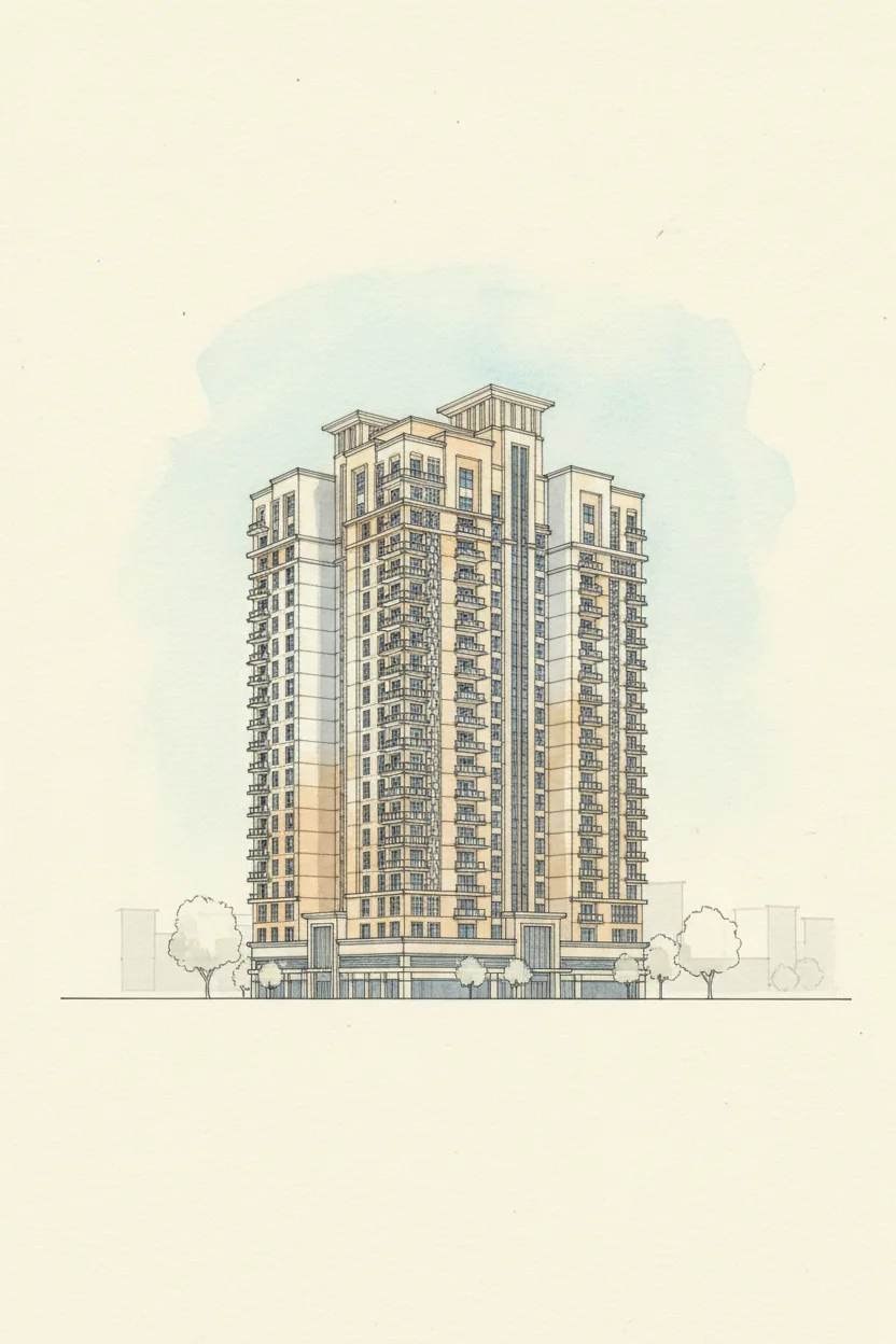 Drawing of Mirage Residence