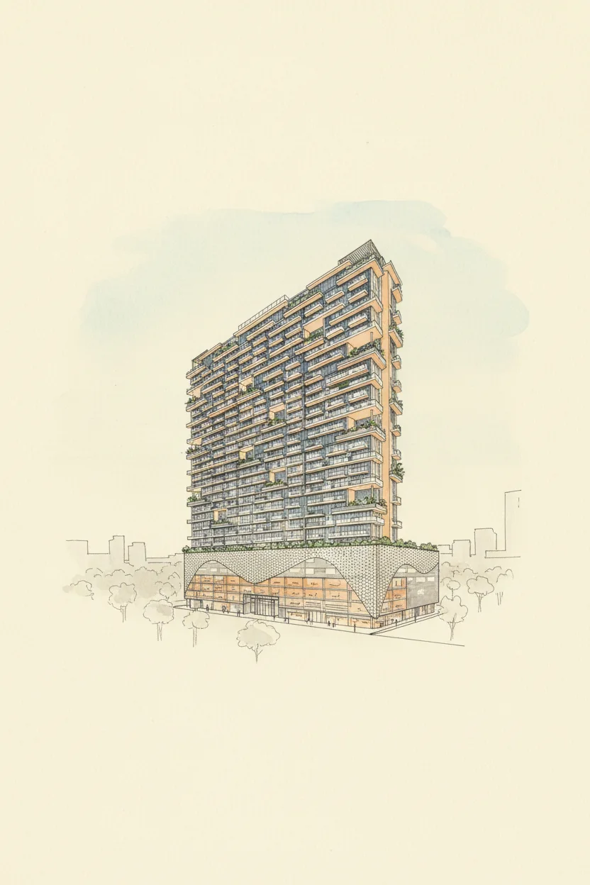 Drawing of One Park Central