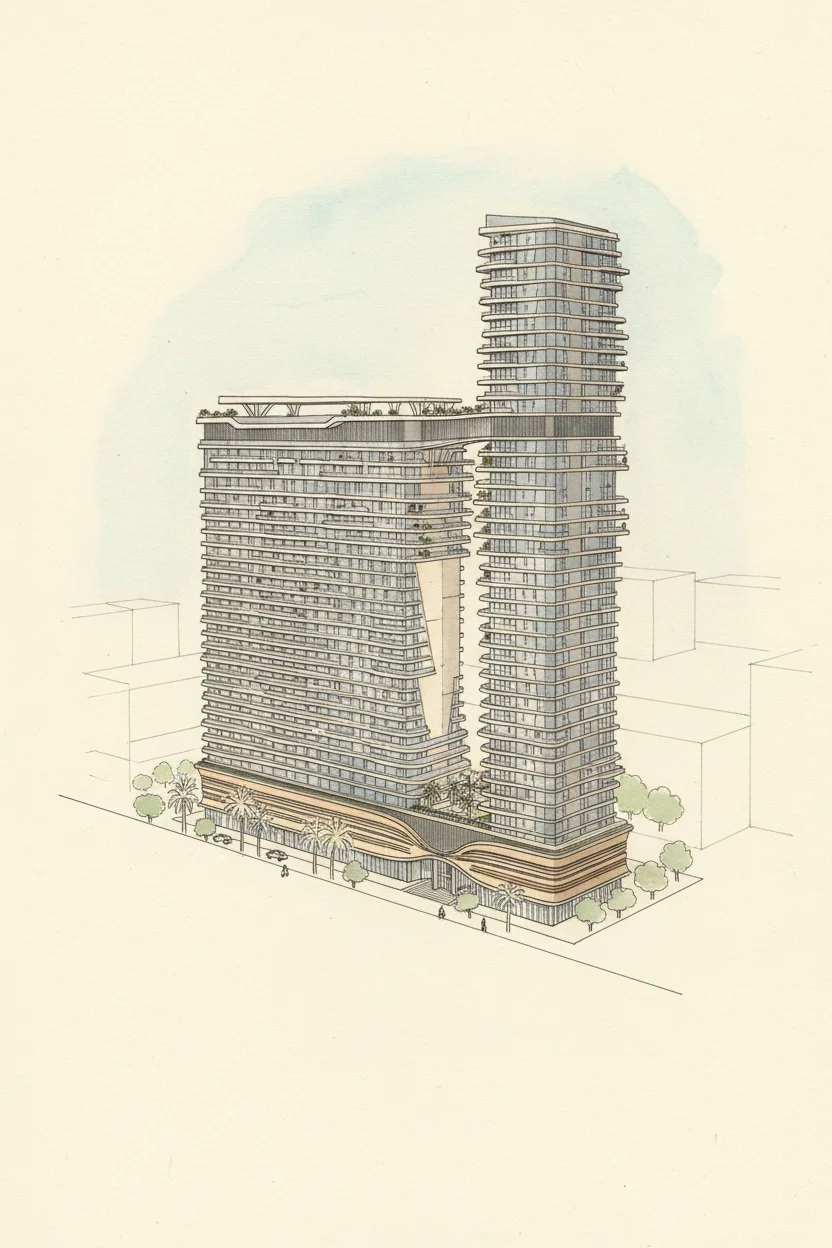 Drawing of One Sky Park 2
