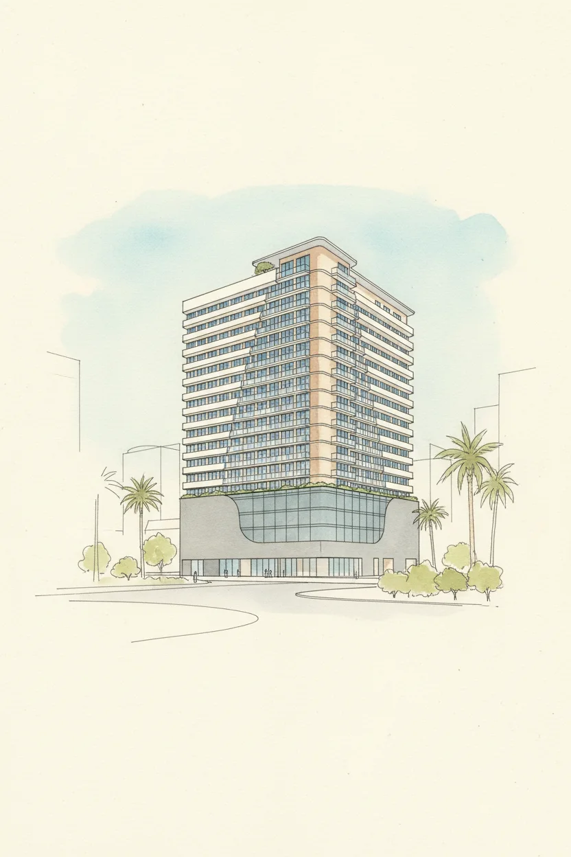 Drawing of Pearl House IV