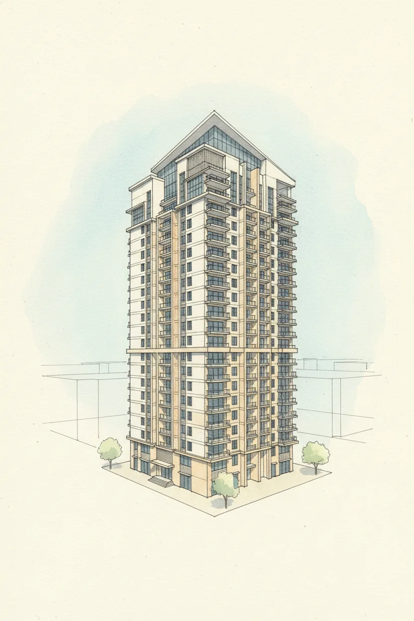 Drawing of R&R Tower