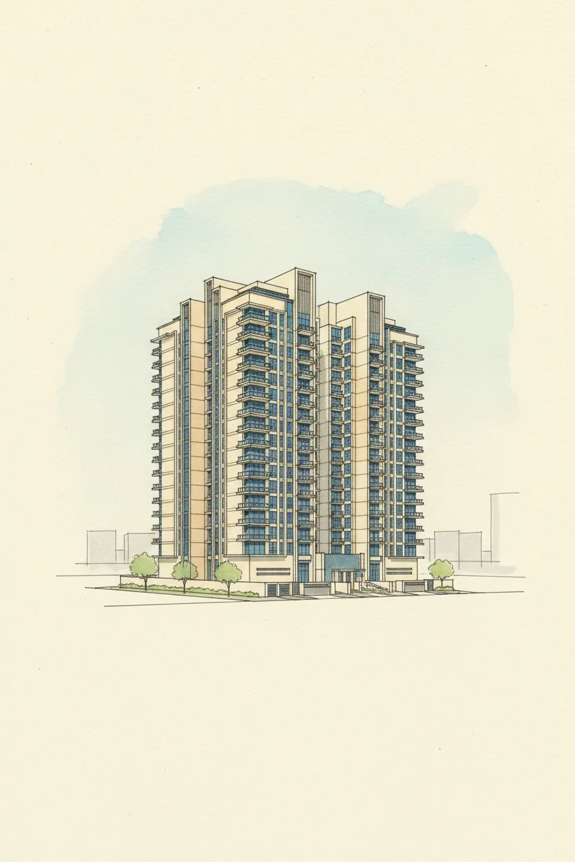 Drawing of Reflections Tower