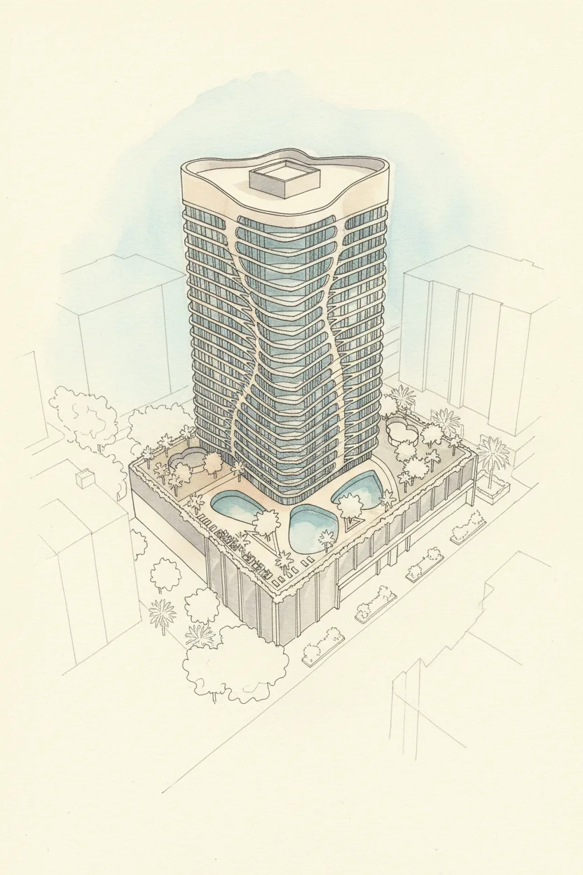 Drawing of Samha Residence 2
